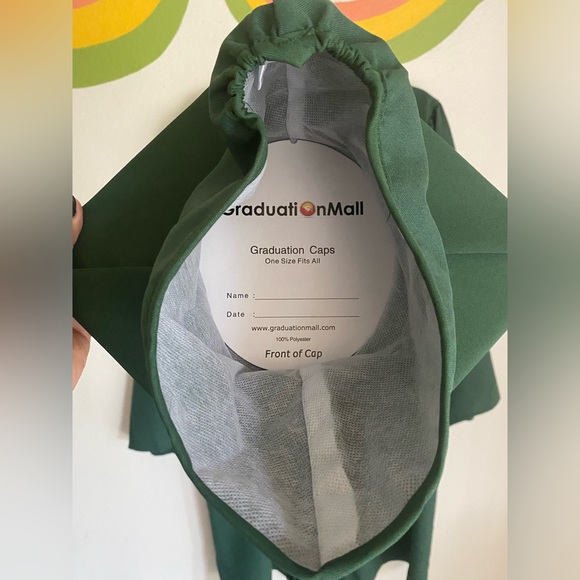 🎓Forest Green Grad Cap and Gown (XS Plus/ 5’-5’2”)🎓 - Picture 5 of 5